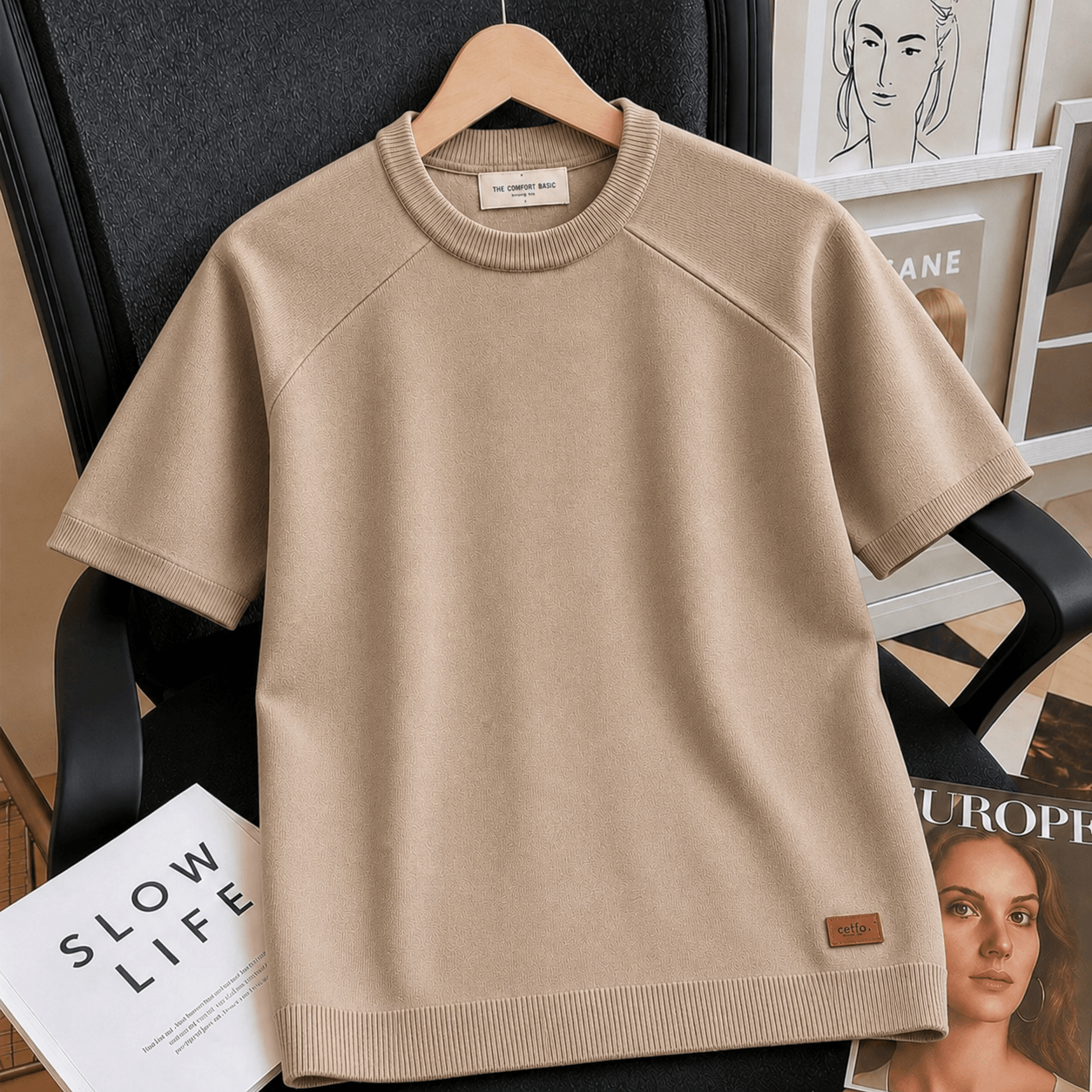 Mock Neck (Beige)